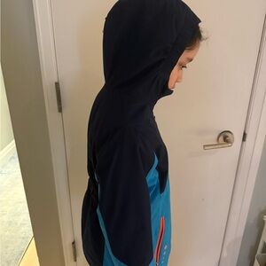 Land’s End Kids Water Resistant Hooded Slicker Rain Jacket